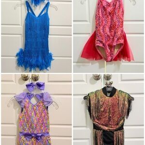 Weissman & Revolution Kids Dance Costume Set  Purple, Pink, Blue IC & MC